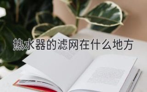 热水器藏着什么秘密？揭秘滤网的隐藏位置！