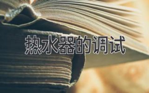 热水器的调试：确保高效、安全的热水供应