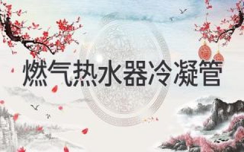 燃气热水器冷凝管：清洁与维护的秘诀