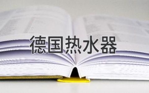 德国燃气热水器：享受高效舒适的热水体验