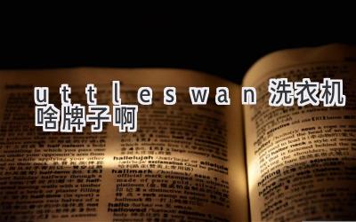 uttleswan洗衣机啥牌子啊