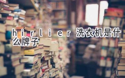 hirlier洗衣机是什么牌子