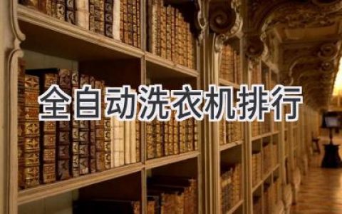 2024年最值得买的全自动洗衣机推荐：清洁、高效、静音，你的洗衣新选择！