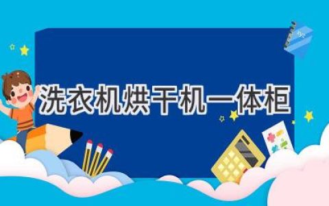 省空间、效率高：一体化洗衣烘干解决方案