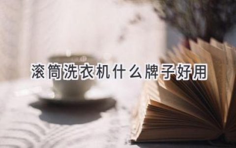 滚筒洗衣机选购指南：哪款品牌更适合你？