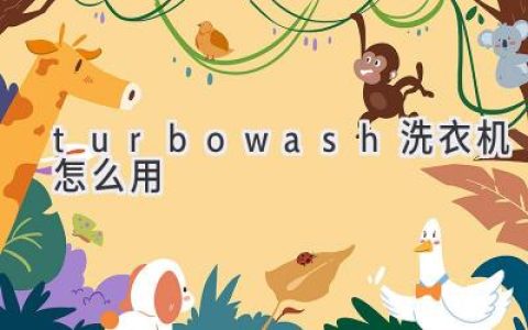 告别洗衣烦恼！轻松搞定TurboWash洗衣机，让你的衣物焕然一新！