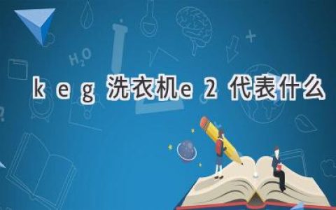 Keg洗衣机故障代码E2：原因解析与解决方案