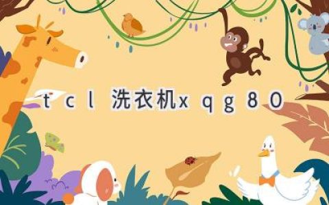 TCL 洗衣机：智能科技与高效洁净的完美结合