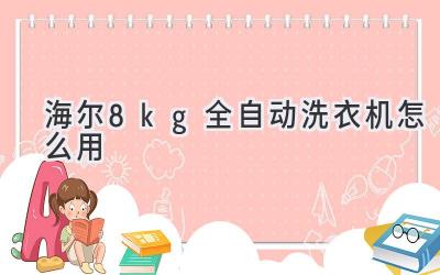 海尔8kg全自动洗衣机怎么用