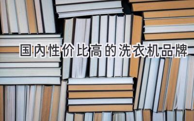 国内性价比高的洗衣机品牌