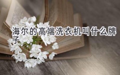 海尔高端洗衣机系列：探索智慧洗护新体验