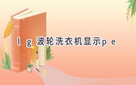 LG波轮洗衣机故障代码PE：解析与解决方案