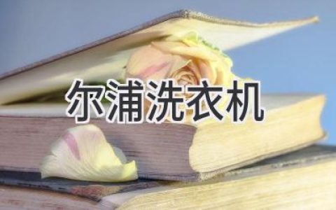 尔浦洗衣机：选购指南，让衣物焕然一新