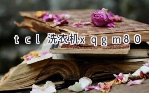 TCL 洗衣机：解放双手，轻松拥有洁净衣物