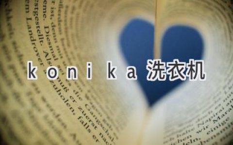 Konika 洗衣机：智能科技与高效洁净的完美结合