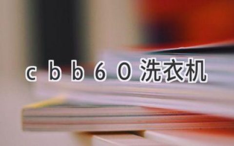 CBB60洗衣机：解读洗衣机心脏的秘密