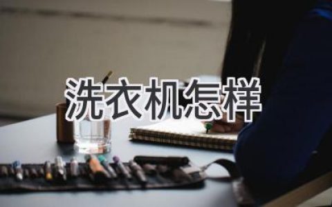 洗衣机选购指南：如何挑到最适合你的“洗涤小帮手”