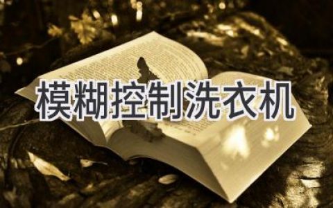 洗衣机智能新纪元：模糊控制技术如何提升洗涤体验