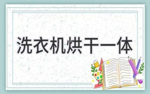 洗衣、烘干一步到位：解放双手，享受便捷生活