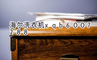 海尔洗衣机xqb60-07288