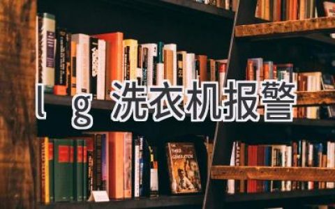 LG洗衣机故障代码解析：解决常见问题，让洗衣更轻松