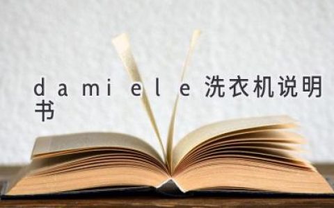 Damiele 洗衣机：轻松掌控洗涤，呵护衣物