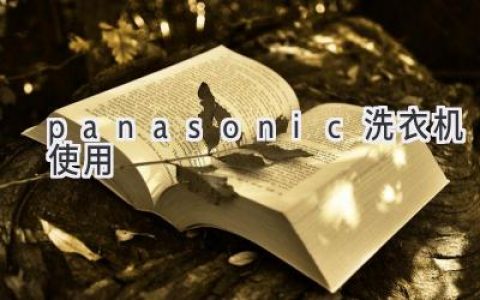 轻松掌控洁净，Panasonic洗衣机使用指南：从入门到精通