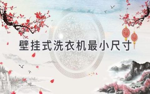 小空间洗衣利器：壁挂式洗衣机尺寸大揭秘