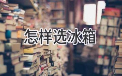 选购冰箱指南：从冷藏到保鲜，全面提升生活品质