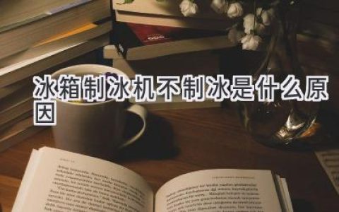 冰箱制冰机罢工了？ 找出不制冰的幕后真凶