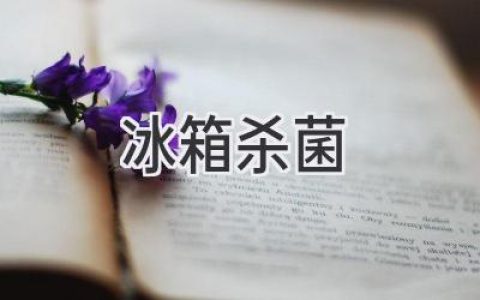 冰箱深度清洁：让你的食材远离细菌威胁