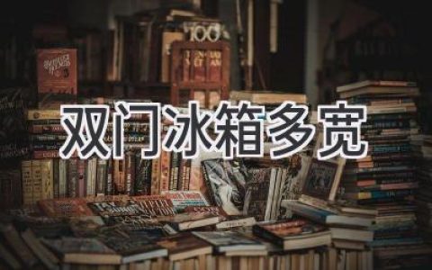 双门冰箱尺寸揭秘：选购指南和空间规划