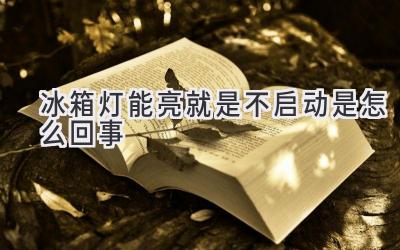 冰箱灯能亮就是不启动是怎么回事