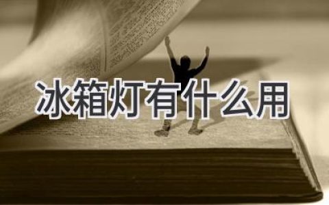 冰箱里的秘密照明：揭秘冰箱灯的妙用