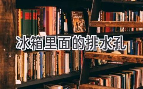 冰箱排水孔堵塞怎么办？教你一招轻松解决！