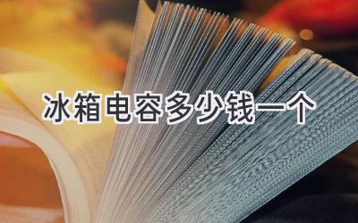 冰箱电容多少钱一个