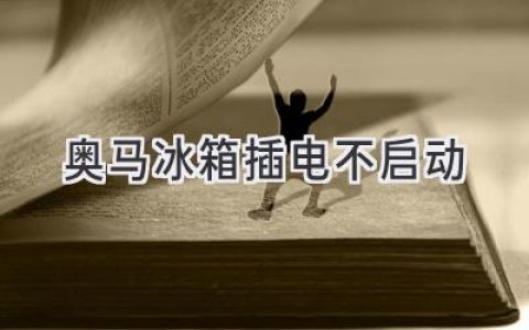 冰箱插电没反应？别慌，教你快速排查故障！