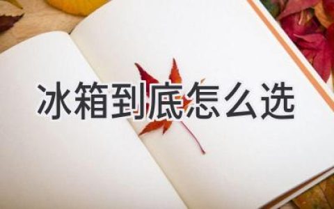 冰箱选购指南：如何挑选一台最适合你的冷藏利器