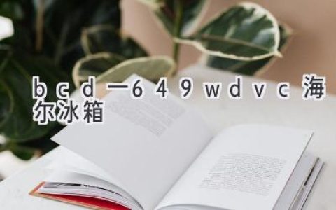 海尔冰箱BCD-649WDVC：全方位解读，选购指南