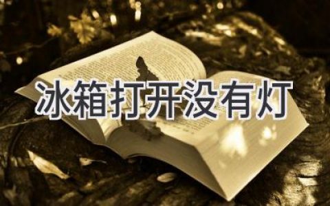 冰箱不亮了？可能是这些原因！快速排查轻松搞定！