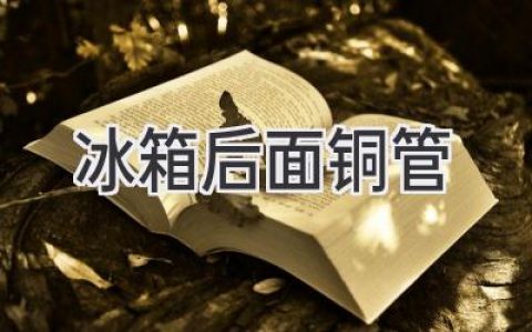 冰箱背后的秘密：那些你可能不知道的铜管