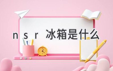 NSR 冰箱：探索冷藏技术的新高度