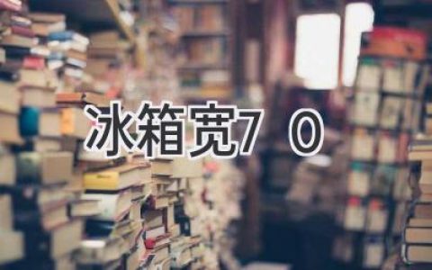 70厘米宽的冰箱：选择指南与空间规划