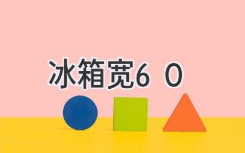 60cm宽冰箱，小空间的完美选择！