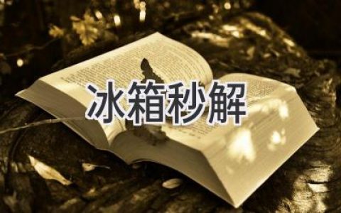 冰箱使用难题，一分钟搞定！轻松解决你的冰箱烦恼