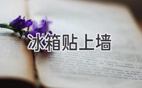 让你的冰箱焕然一新：创意磁贴装饰指南