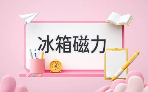 冰箱磁力：小物件，大用途，探索你家的“磁性”世界