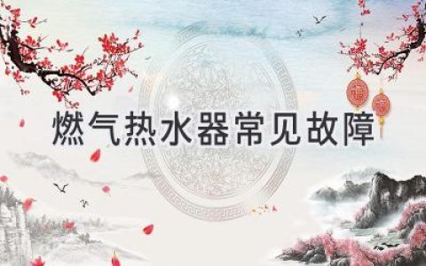 燃气热水器常见问题解析：快速诊断和解决指南