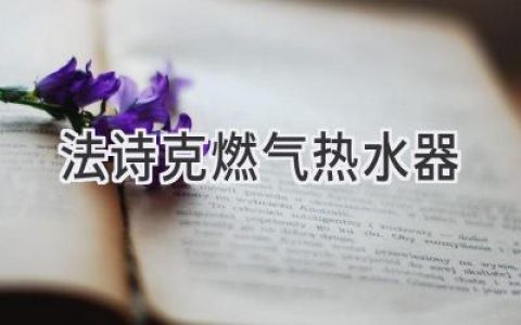 法诗克燃气热水器：高效节能，温暖你的生活