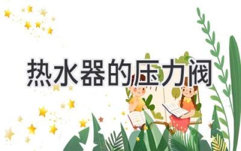 热水器压力阀：守护你家的安全卫士